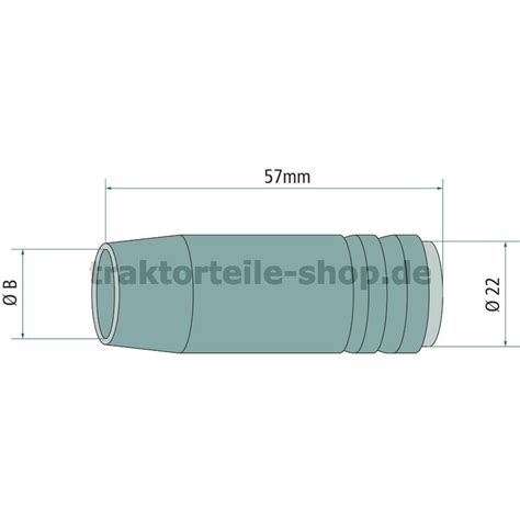 Gasdüse zylindrisch Verschleißteile für ABICOR BINZEL MIG MAG Sc