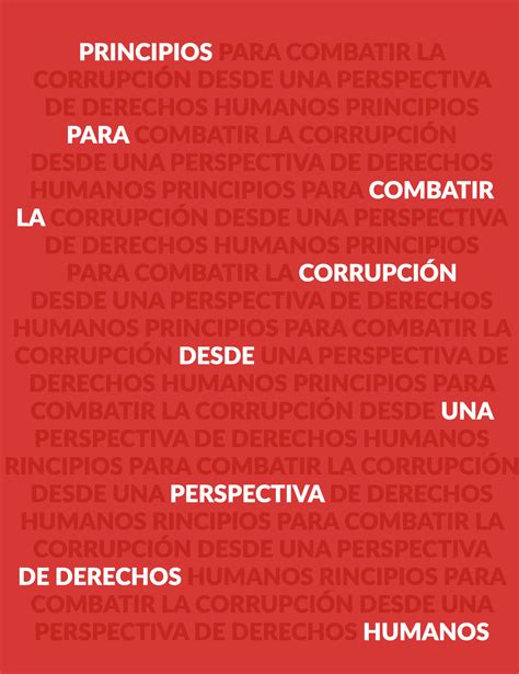 Combate A La Corrupción Con Enfoque De Derechos Humanos