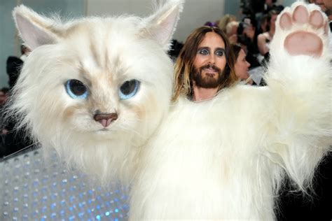 Jared Leto S Met Gala Cat Suit Paid Homage To Karl Lagerfeld Men S Journal