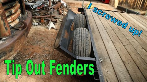 Building Custom Tip Out Fenders For My Car Trailer Fabrication 101