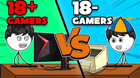 18 Gamers Vs 18 Gamers Youtube