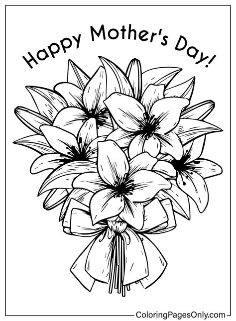 28 Pagine Da Colorare Di Bouquet Di Fiori ColoringPagesOnly