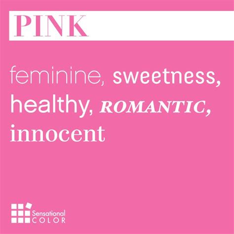 Words That Describe Pink Sensational Color Color Pink Pinterest