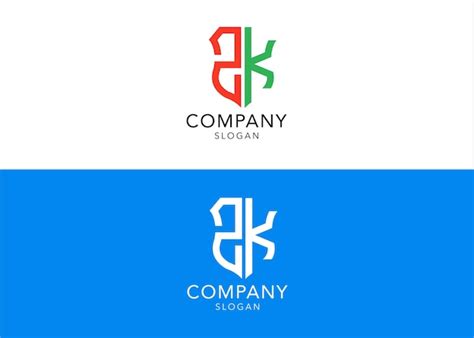 Premium Vector Modern Monogram Initial Letter Zk Logo Design Template