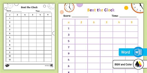 Beat The Clock Times Tables Math Resource Twinkl USA