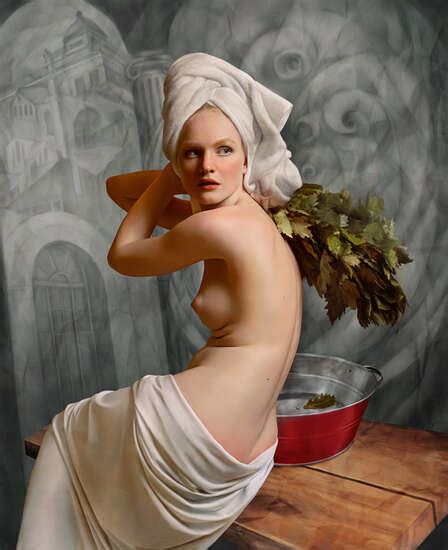 Bathing With A Red Basin By Andrey Yakovlev Lili Aleeva Limited