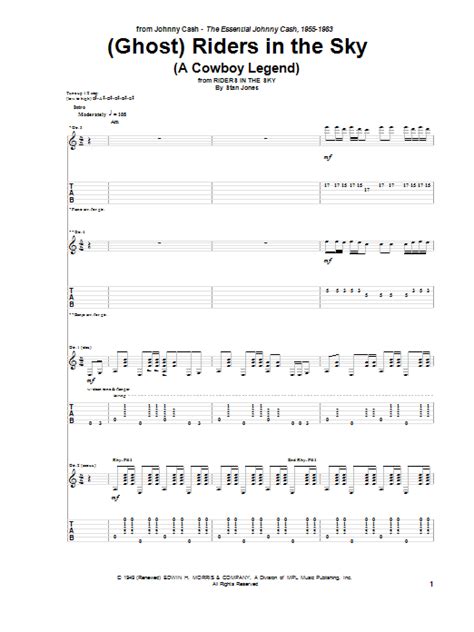 Ghost Riders In The Sky Guitar Chords