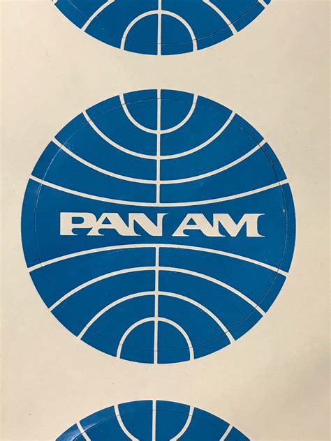 6 Vintage Pan Am Patch Large Old Pan Am Circle Logo Cloth Embroidered