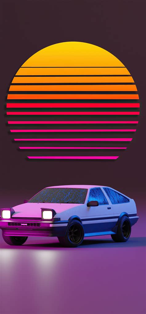 1242x2668 Vaporwave Delorean 5k Iphone Xs Max Hd 4k Wallpapersimagesbackgroundsphotos And