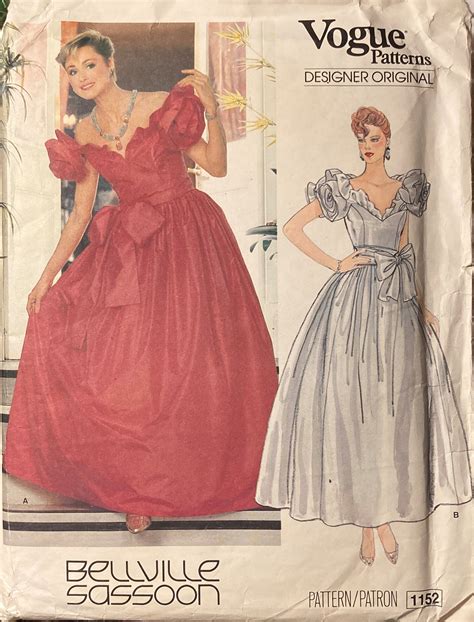 Belleville Sassoon Vogue Designer Original Sewing Pattern Misses