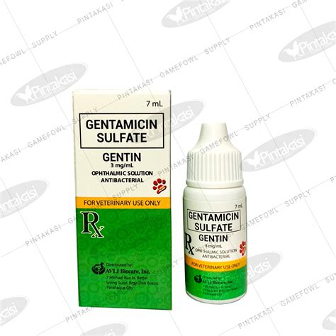 Pintakasi Gentin Gentamicin Sulfate 3mgml Ophthalmic Solution