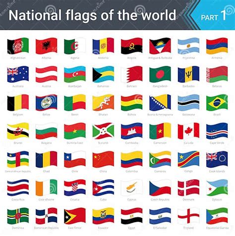 Waving Flags Of The World Collection Of Flags Full Set Of National