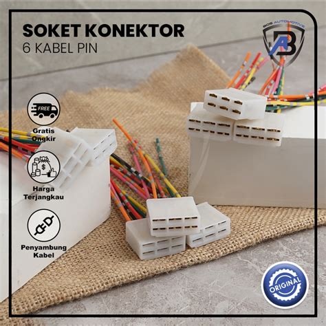 Jual Soket Konektor Kabel Pin Besar Socket Sambung Mobil Motor