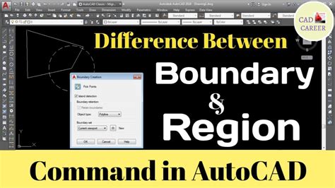 Create Boundary And Region In Autocad Using Boundary Command