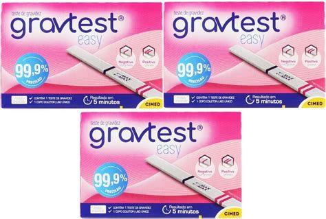 Kit Testes De Gravidez Gravtest Easy Precis O Cimed Amazon Br