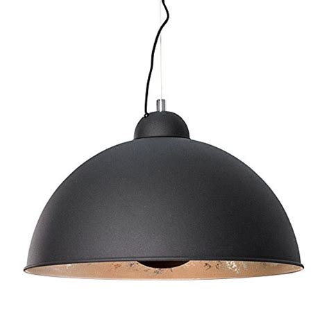 Moderne Hängelampe STUDIO schwarz silber Lampe Blattsilber Optik