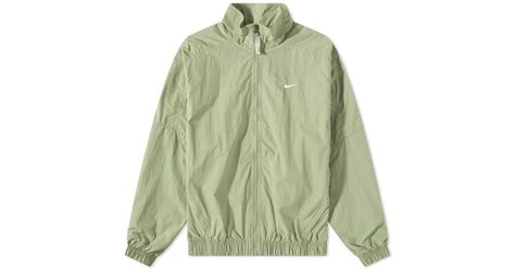 Nike Solo Swoosh Nylon Track Jacket In Green For Men Lyst