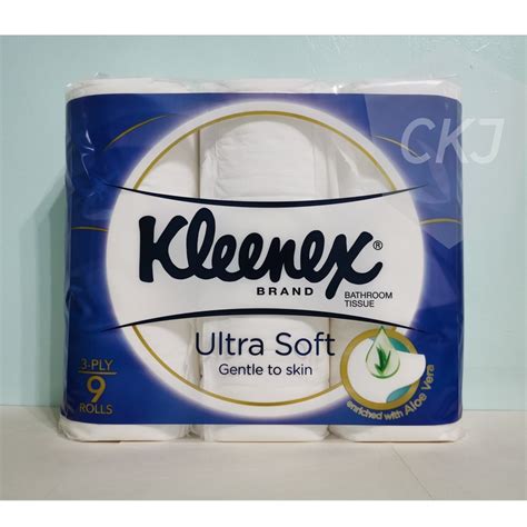 Kleenex Ultra Soft Bathroom Tissue 3 Ply 9 Rolls Shopee Philippines