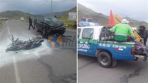 Cabanillas Accidente De Tránsito Entre Una Moto Lineal Y Un Auto Deja