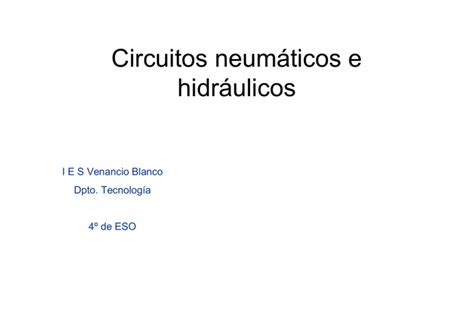 Circuitos Neum Ticos E Hidr Ulicos