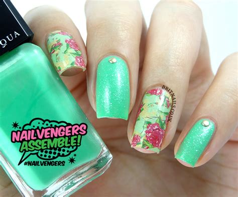 Nailvengers Assemble Floral Brit Nails