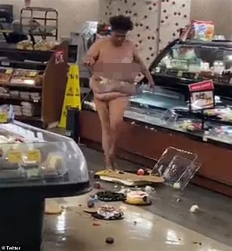 Astonishing Moment Woman Strips Off And Goes On A Five Minute Rampage