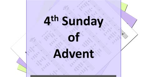 LiturgyTools.net: Hymns for the 4th Sunday of Advent, Year C (19 ...