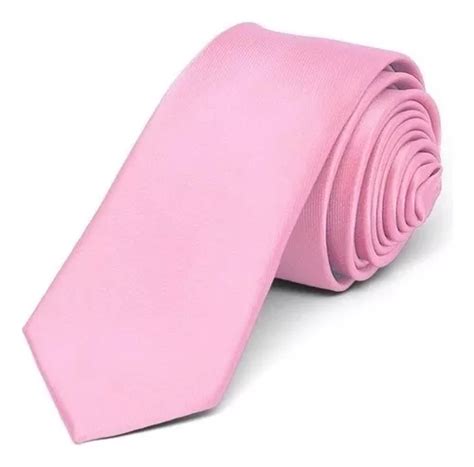 Kit Gravatas Slim Fit Casamento Padrinhos Formatura Cor Rosa Medio