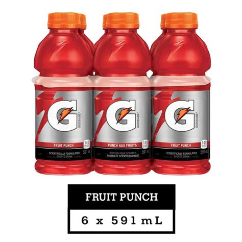 Gatorade Fruit Punch Sports Drink 6 X 591ml — Miller And Bean Coffee Company