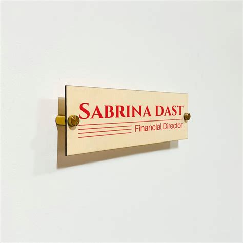 Add Logo Office Custom Name Plate Wall Mounted Personalized Sign Office