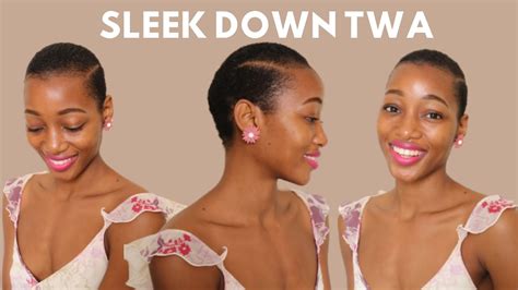 How To Sleek Down Super Short Hair Twa South African Youtuber Youtube