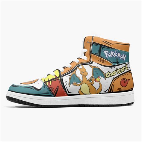 Charizard Pokemon Mid 1 Basketball Shoes - AnimeBape