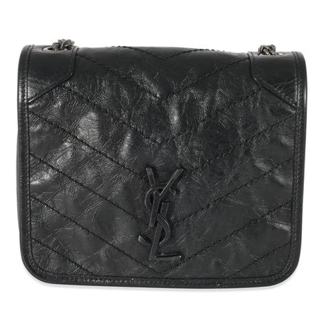 Saint Laurent Bags Saint Laurent Black Crinkled Calfskin Matelasse