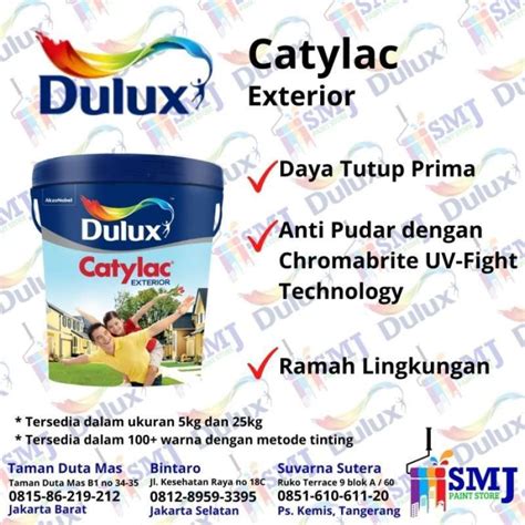 Promo Cat Tembok Exterior Dulux Catylac Putih Kg Tokosepuluh