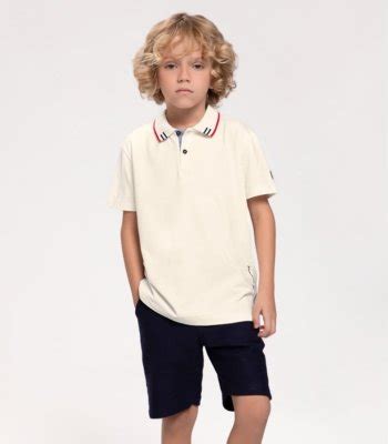 Conjunto Infantil Polo Bermuda Trick Nick Bege Compre Agora