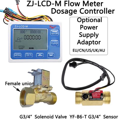 ZJ LCD M Controlador Quantitativo Da Dosagem Bspp G3 4 Leitor 2 30l Min