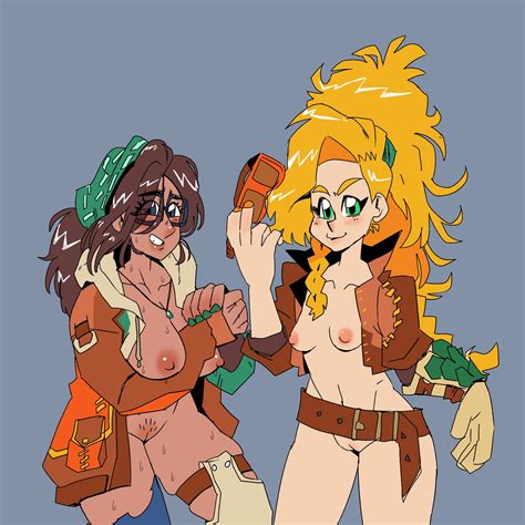 Rule 34 2girls Alma Monster Hunter Wilds Belt Blonde Hair Blue Eyes Breasts Brown Hair