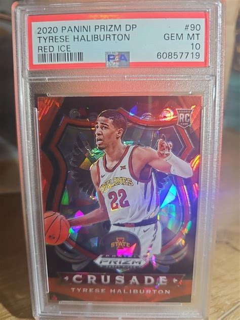 Panini Prizm Dp Tyrese Haliburton Red Ice Prizm Rc Usa Bb