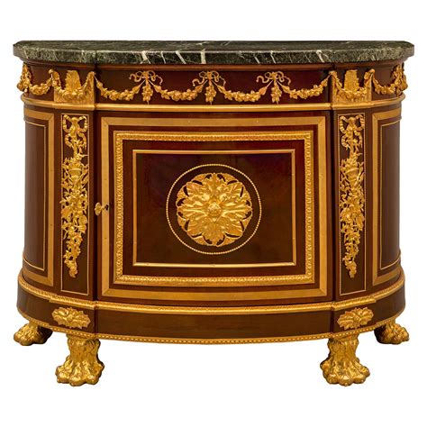 French 19th Century Louis XVI St Mahogany And Ormolu Mounted Commode