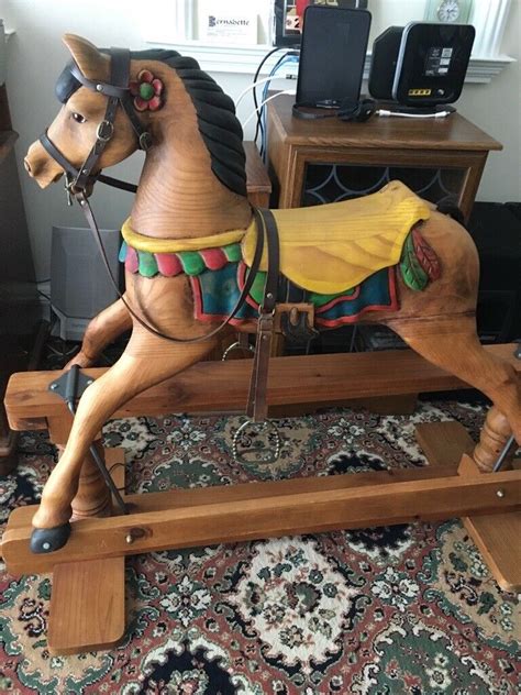 All wooden vintage rocking horse | in Llansamlet, Swansea | Gumtree