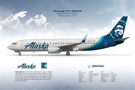 Boeing 737-800NG N563AS Alaska Airlines. New livery 2016. # ...