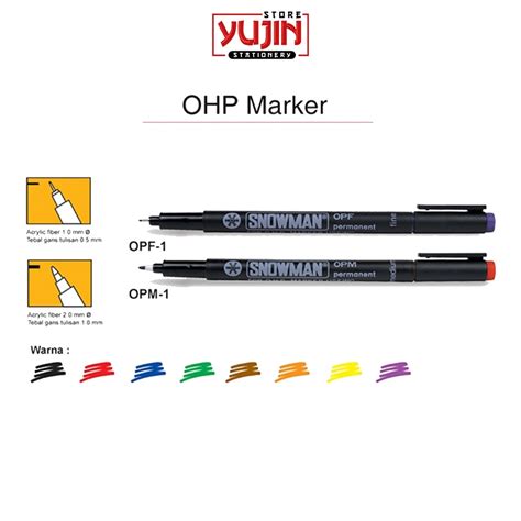 Jual Spidol Snowman Permanent Marker OPM OPF Spidol OHP 1 Pcs