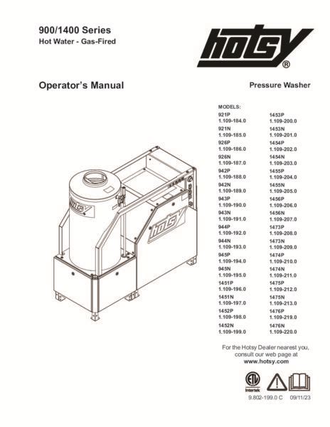 Manual Hotsy Equipment Co