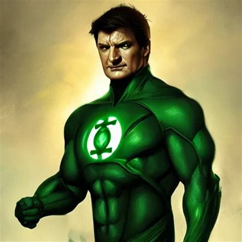 Nathan Fillion As Green Lantern Dc Art Art By Greg Stable Diffusion