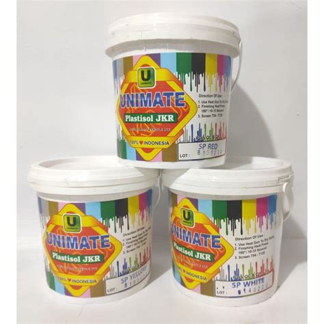 Jual Tinta Sablon Plastisol Unimate Jkr Kg Shopee Indonesia