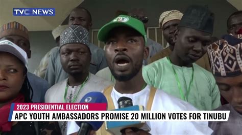 APC Youth Ambassadors Promise 20 Million Votes For Tinubu In 2023