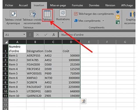 Comment Faire Des Tableaux Dans Excel