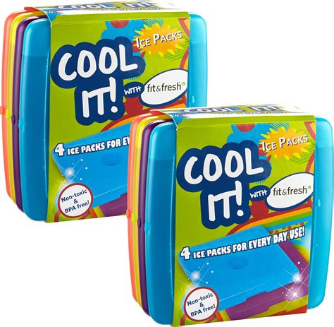 Fit Fresh Cool Coolers Paquetes De Hielo Delgados Y Reutilizables