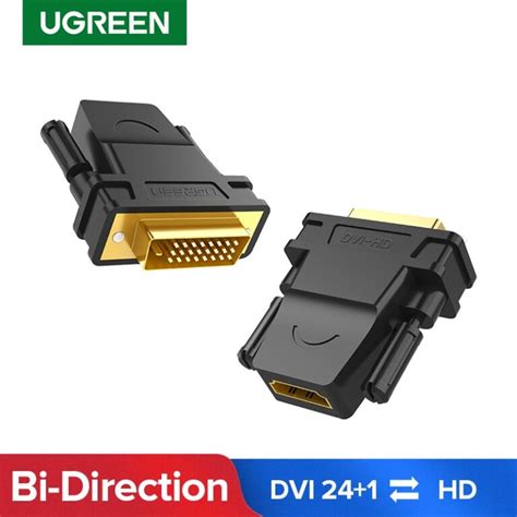 Ugreen Dvi To Hdmi Adapter Bidirectional Dvi D 24 1 Male To Hdmi Female