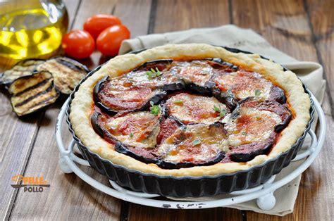 Torta Salata Alla Parmigiana Con Melanzane E Pomodoro Pelle Di Pollo